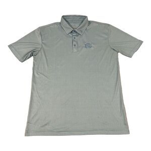 Swannies Polo Shirt‎ Mens Size Medium M Short Sleeve Golf White All Over Print